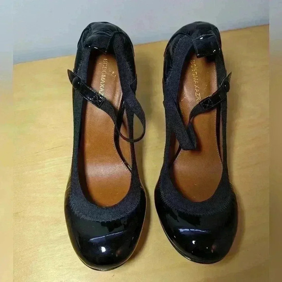 BCBG MAXAZRIA  SIZE 8 ballerine shoes with heels, leather, GREAT USED CONDITION - Picture 2 of 8